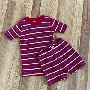 Red white and blue Hanna short johns, EUC sz 4